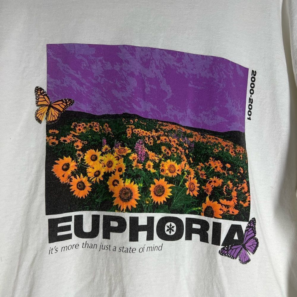 Urban Outfitters “Euphoria” White Band Tee Long Sleeve Graphic T-Shirt Mens Sz L - Picture 8 of 13
